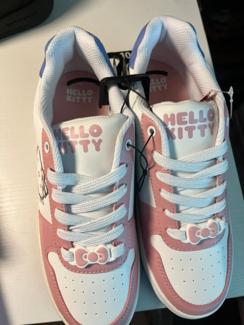 Hello Kitty Platform Sneakers Pink Blue White Size 9